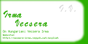 irma vecsera business card